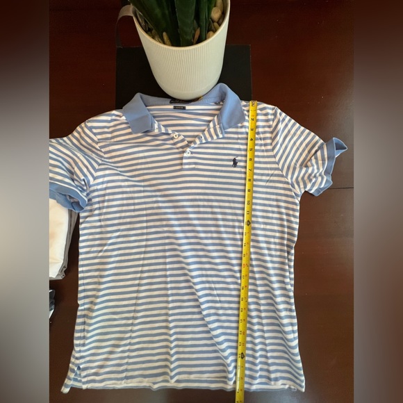 POLO Ralph Lauren Classic Fit light blue&white stripe verified LG shirt. - Picture 7 of 8